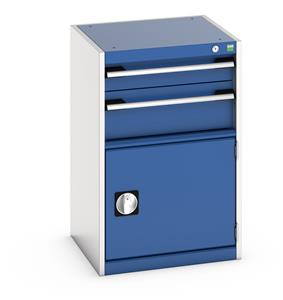 Bott Cubio 2 Drawer,1 Door Cabinet 525Wx525Dx800mmH Bott  Drawer Cabinets 525 x 525 workshop equipment Cubio tool storage drawers 40010023.11V Blue Doors RAL5010 40010023.19V Dark Grey Doors RAL7016 40010023.24V Red Doors RAL3004 40010023.16V Light Grey Doors RAL7035 40010023.RAL Bespoke colour £ extra will be quoted